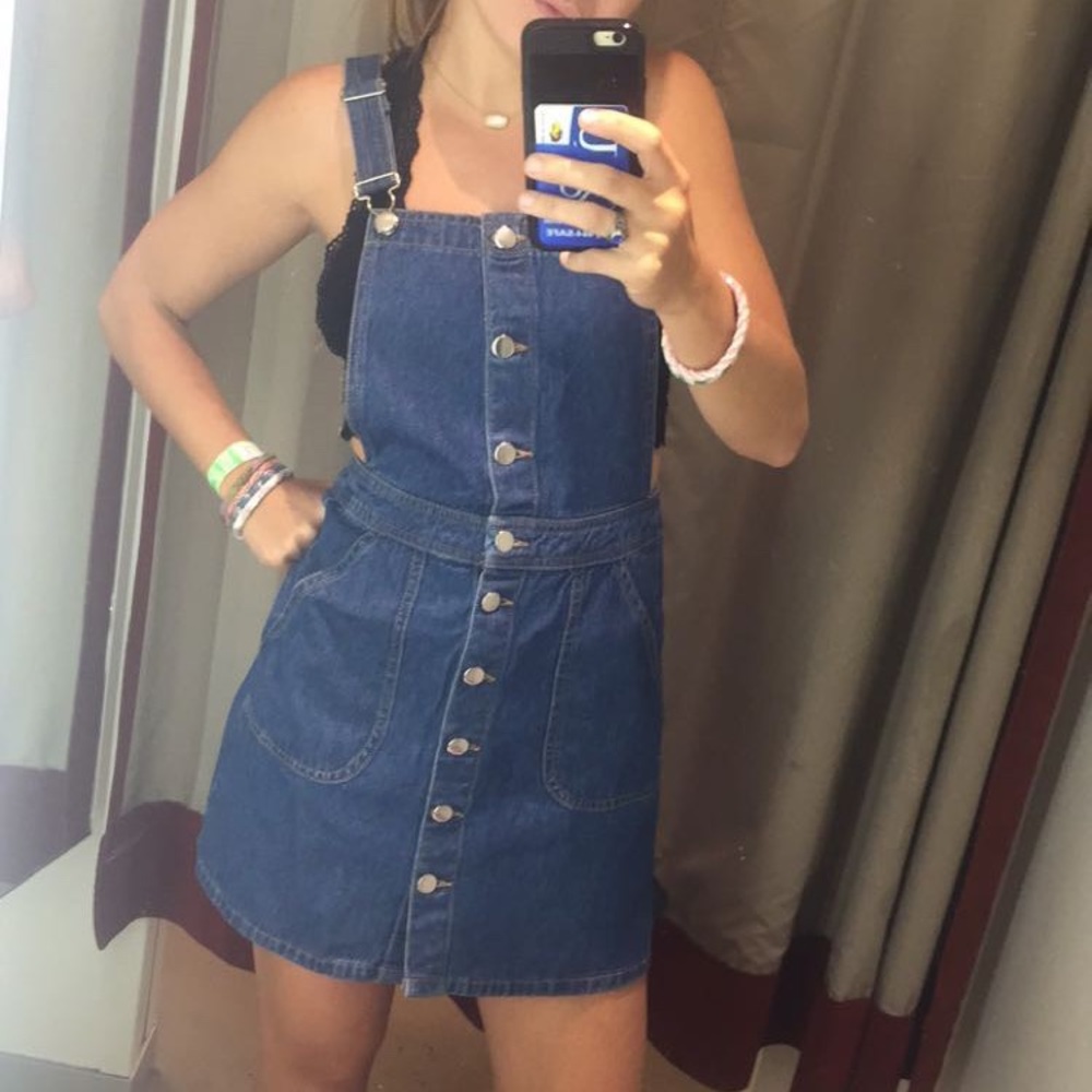 Button down denim dress